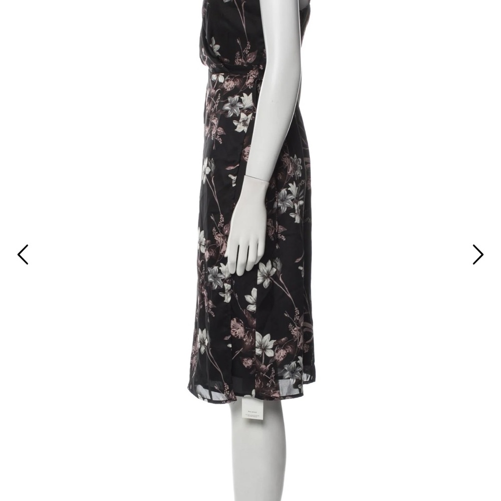 Astr Black and Pink Floral Midi Dress - Picture 2 of 5